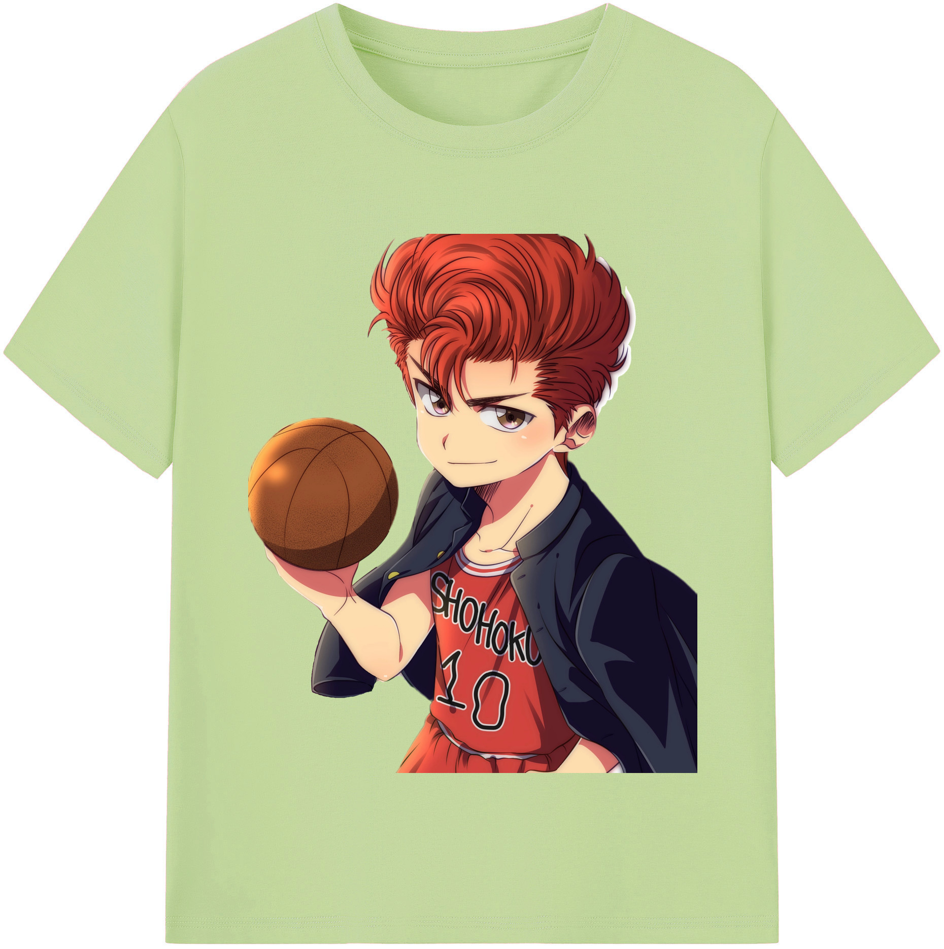 SLAM DUNK／スラムダンク 綿100％半袖Tシャツ（フロントプリント）
